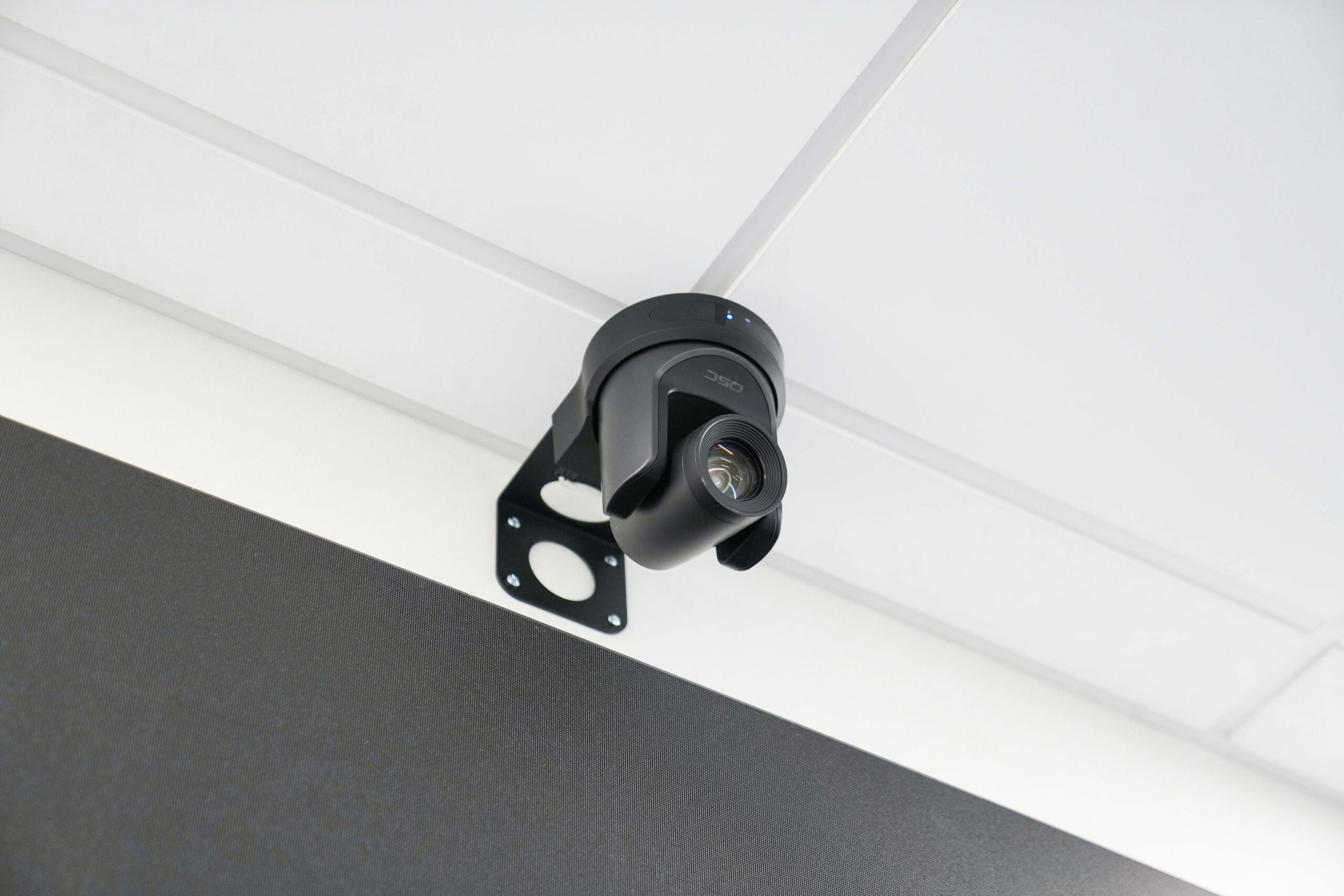 Video conferencing camera installed by Buist at GE Aerospace conference room