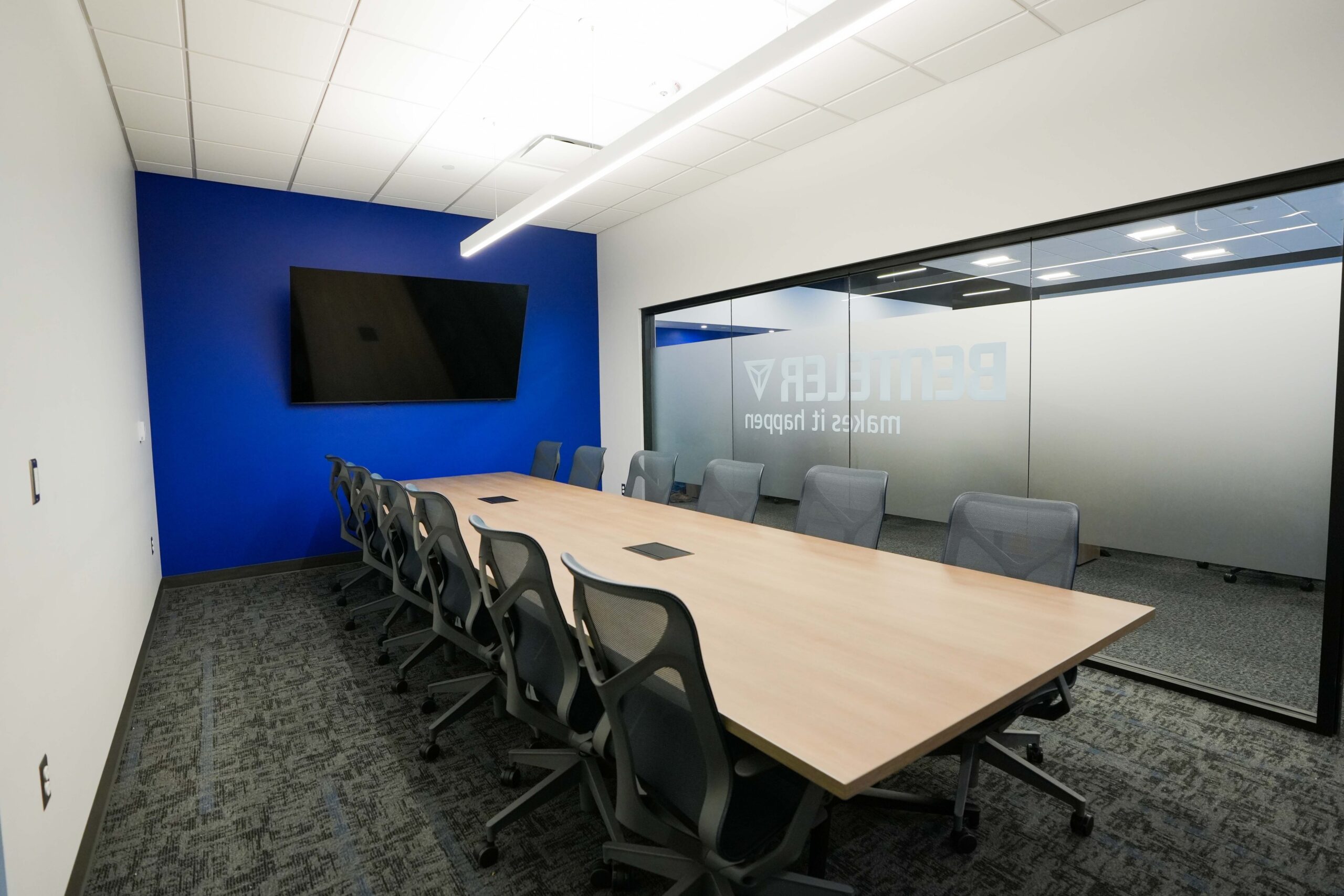 Conference room inside Benteler Automotive facility in Grand Rapids Michigan