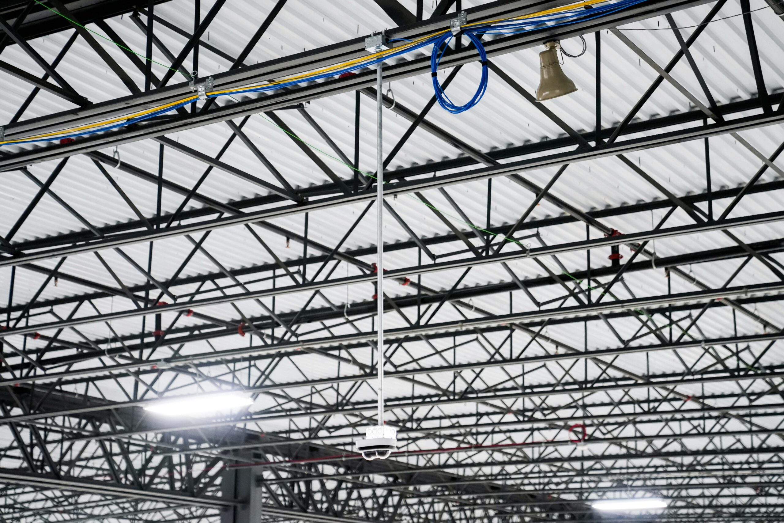 Security camera installed inside Benteler Automotive manufacturing facility in Grand Rapids Michigan