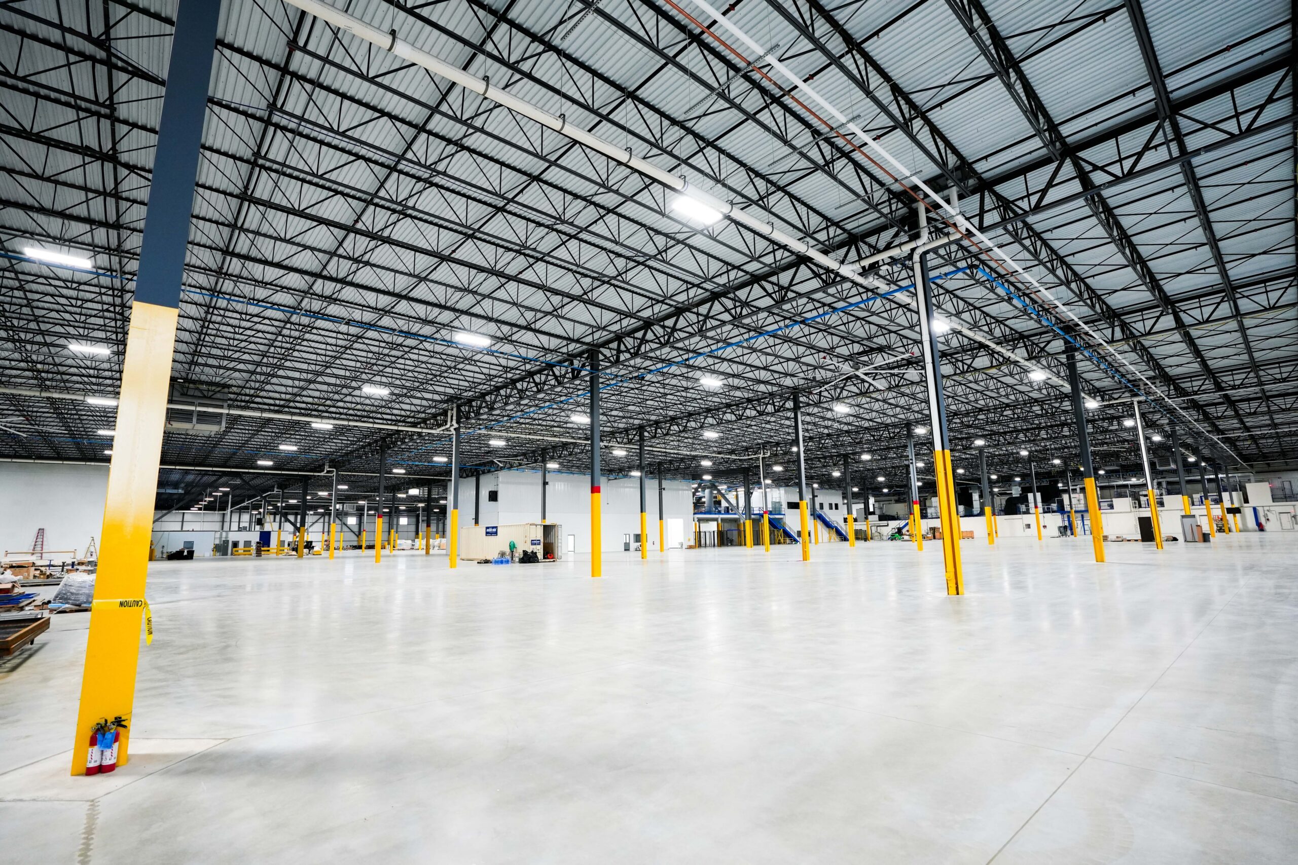 Industrial production floor inside Benteler Automotive manufacturing facility in Grand Rapids Michigan